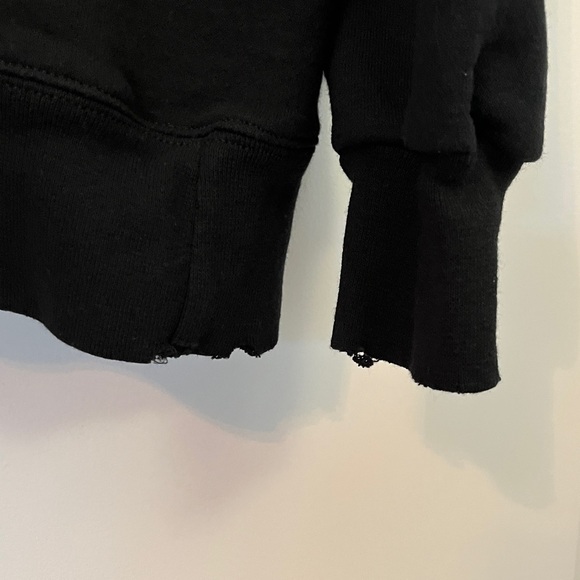 Firstport Alabama Mock Neck Black Distressed Sweatshirt Sz Large NWT Made in USA - Picture 6 of 10